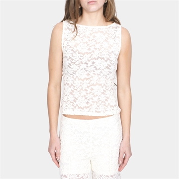 Rosemunde Delicia Lace SL Boatneck Top Ivory